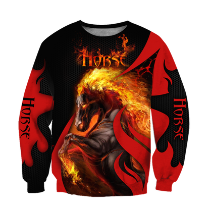 Black Horse 3D All Over Printed Unisex Shirts Pi112043