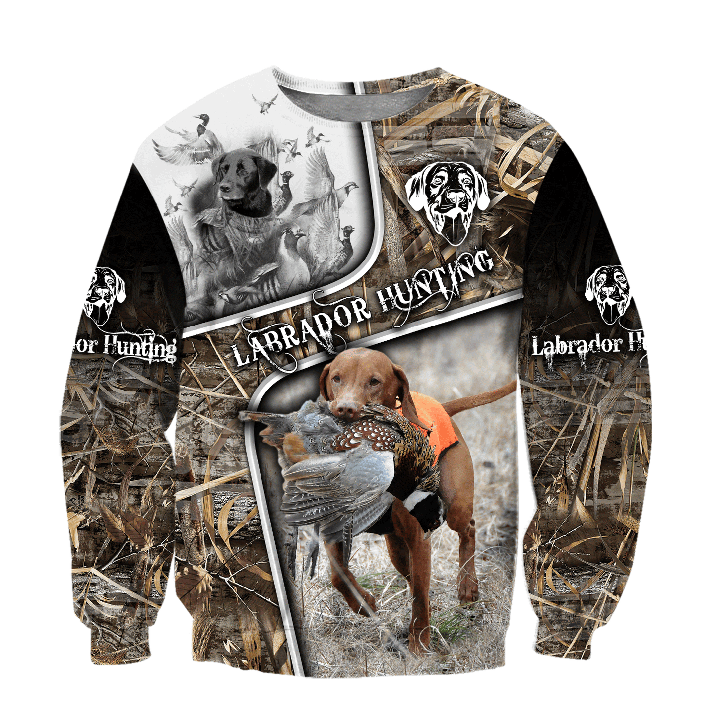 Labrador Hunting 3D Over Printed Unisex Deluxe Hoodie ML