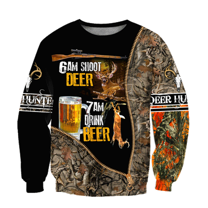 Premium Hunt Deer and Drink Beer Unisex Shirt