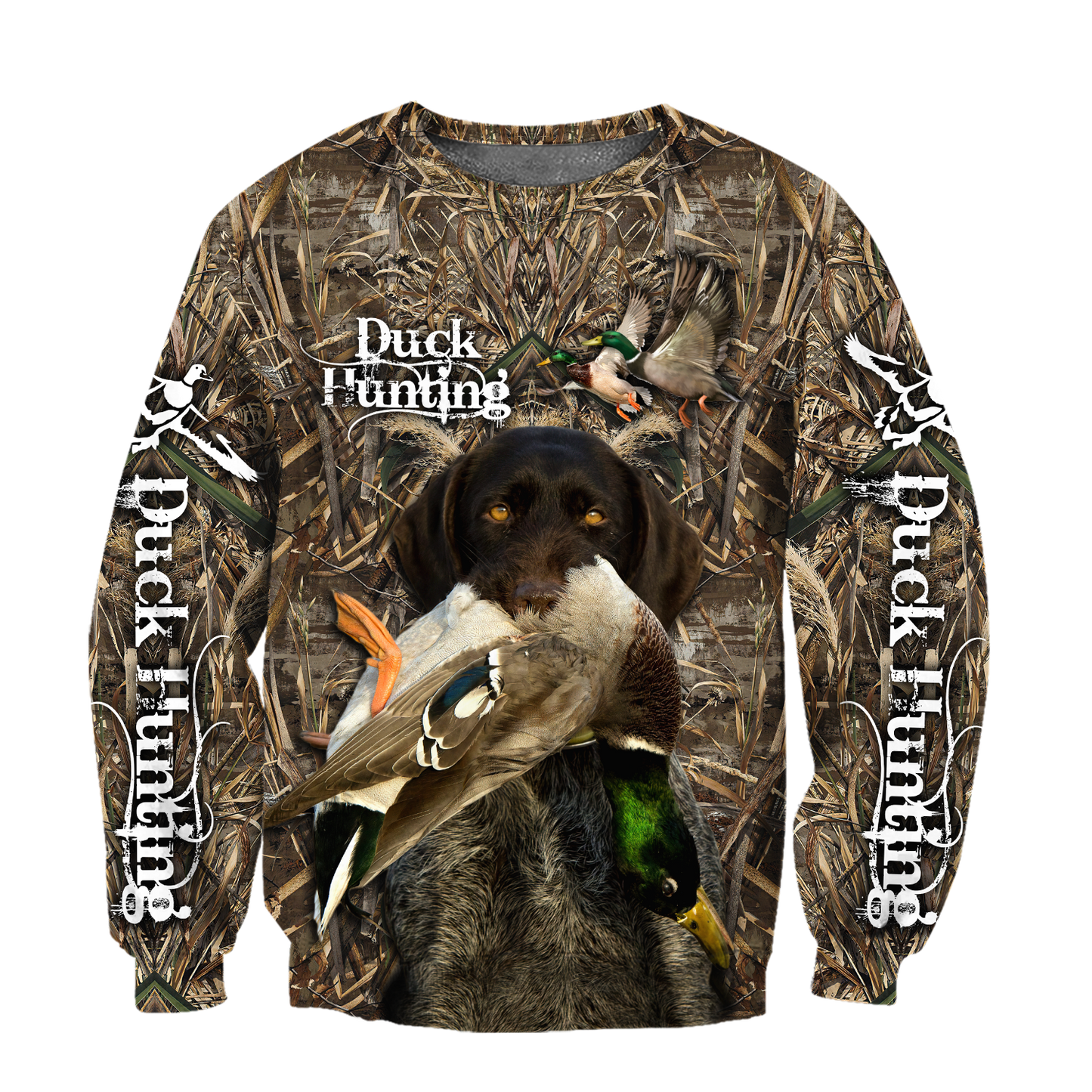 Personalized Name Hunting Camo 3D Unisex Shirts Duck Hunting Labrador Retriever