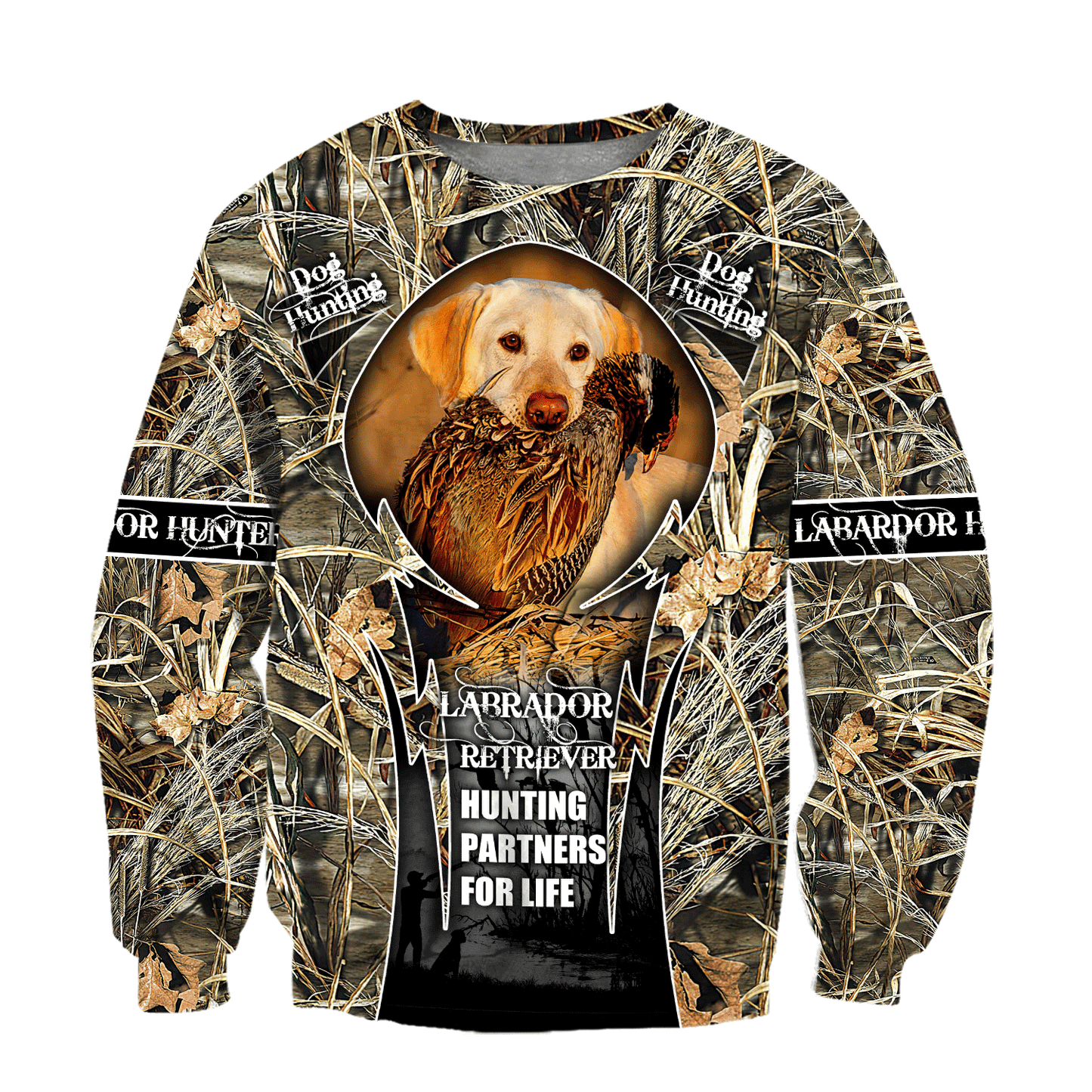 Hunting Labrador 3D Over Printed Unisex Deluxe Hoodie ML