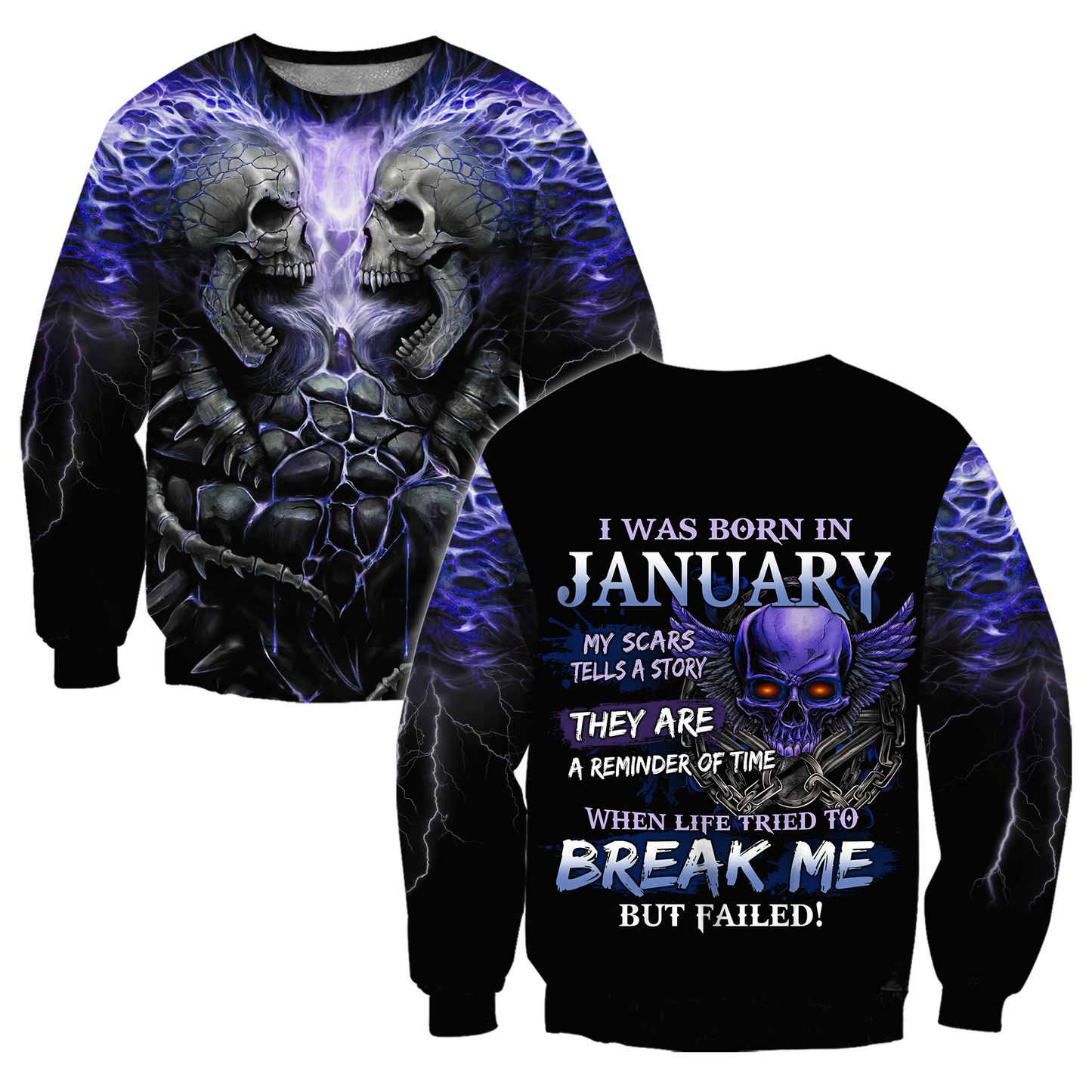 January Guy Skull 3D All Over Printed Shirts Pi24102001ST