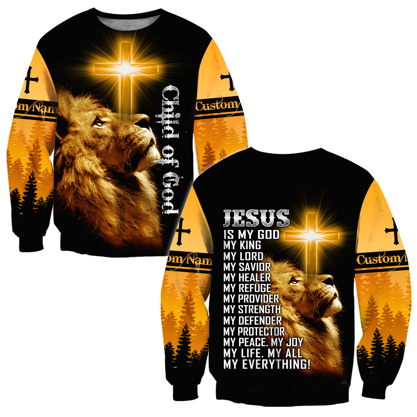 Child Of God Custom Name 3D All Over Printed Shirts For Men and Women Pi15102004
