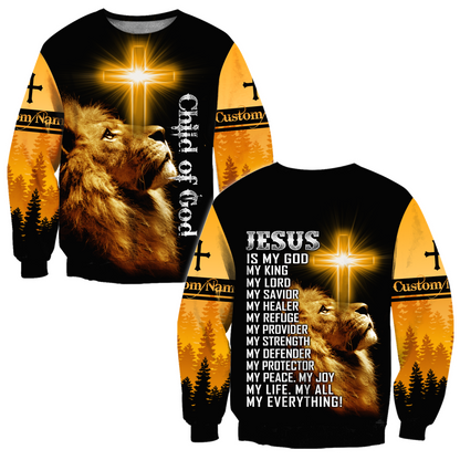Child Of God Custom Name 3D All Over Printed Shirts For Men and Women Pi15102004