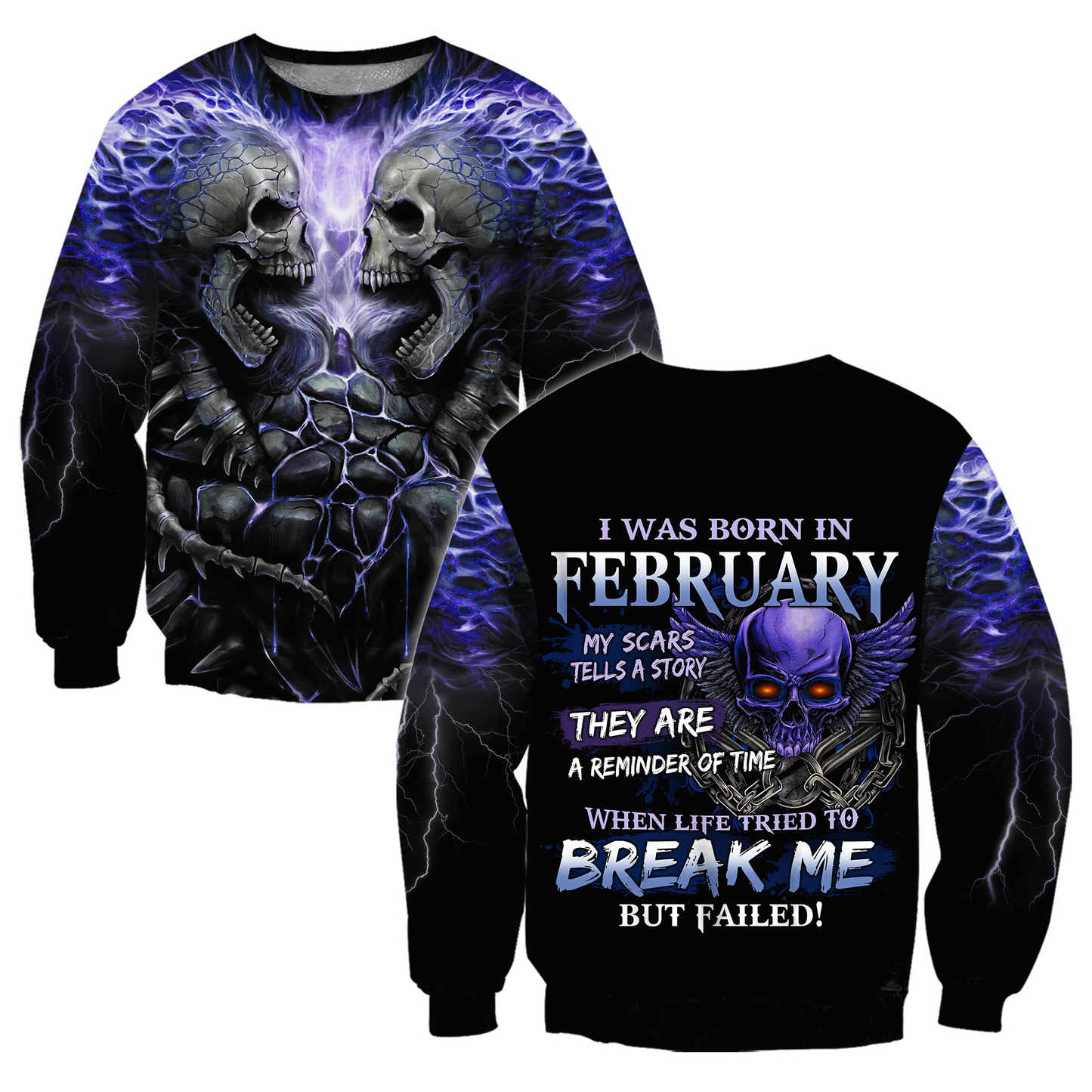 February Guy Skull 3D All Over Printed Shirts Pi24102002ST
