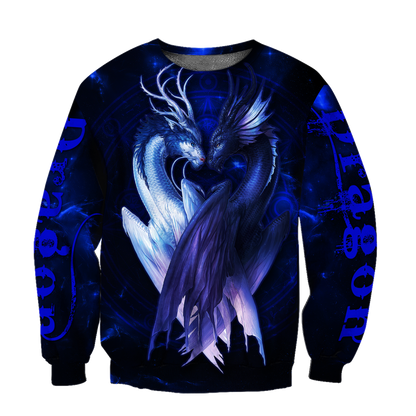 Blue Couple Dragon 3D Shirt All Over Printed Shirts For Men and Women NDD10162002