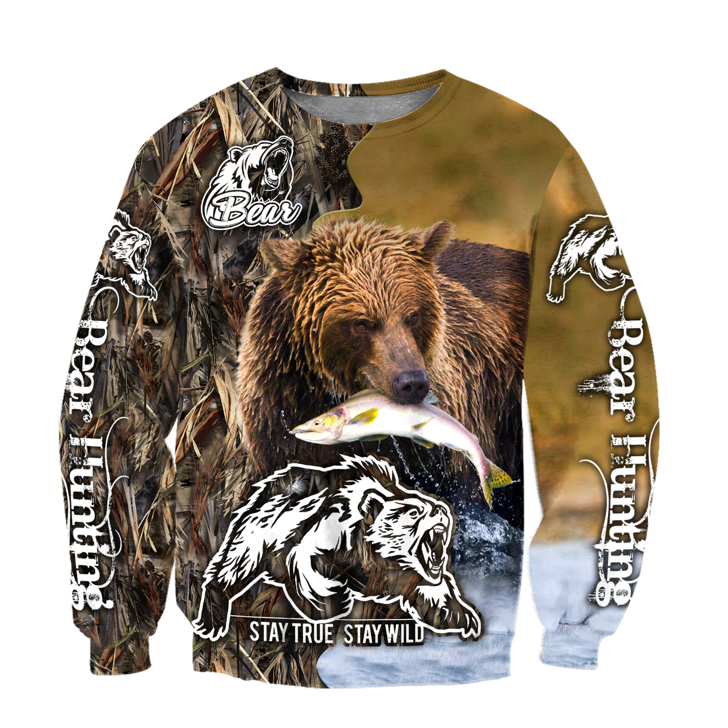 Predatory bears camo 3D all over printer shirts for man and women Pi211201 PL - Amaze Style™-Apparel