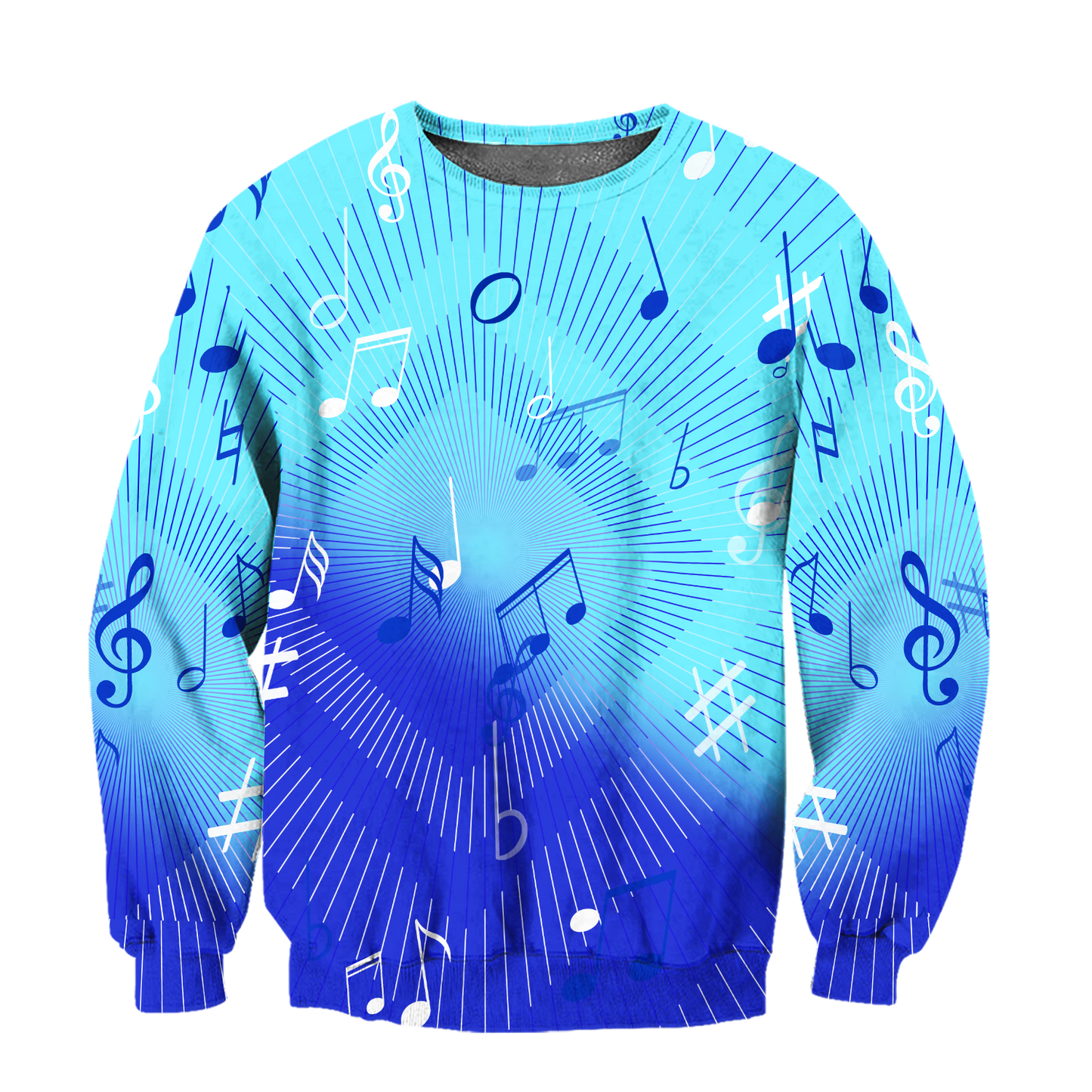 Music Notes Blue 3D All Over Printes