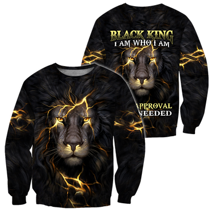 Black King-I Am Who I Am Christian Cross 3D All Over Printed Shirts For Men and Women Pi11062002