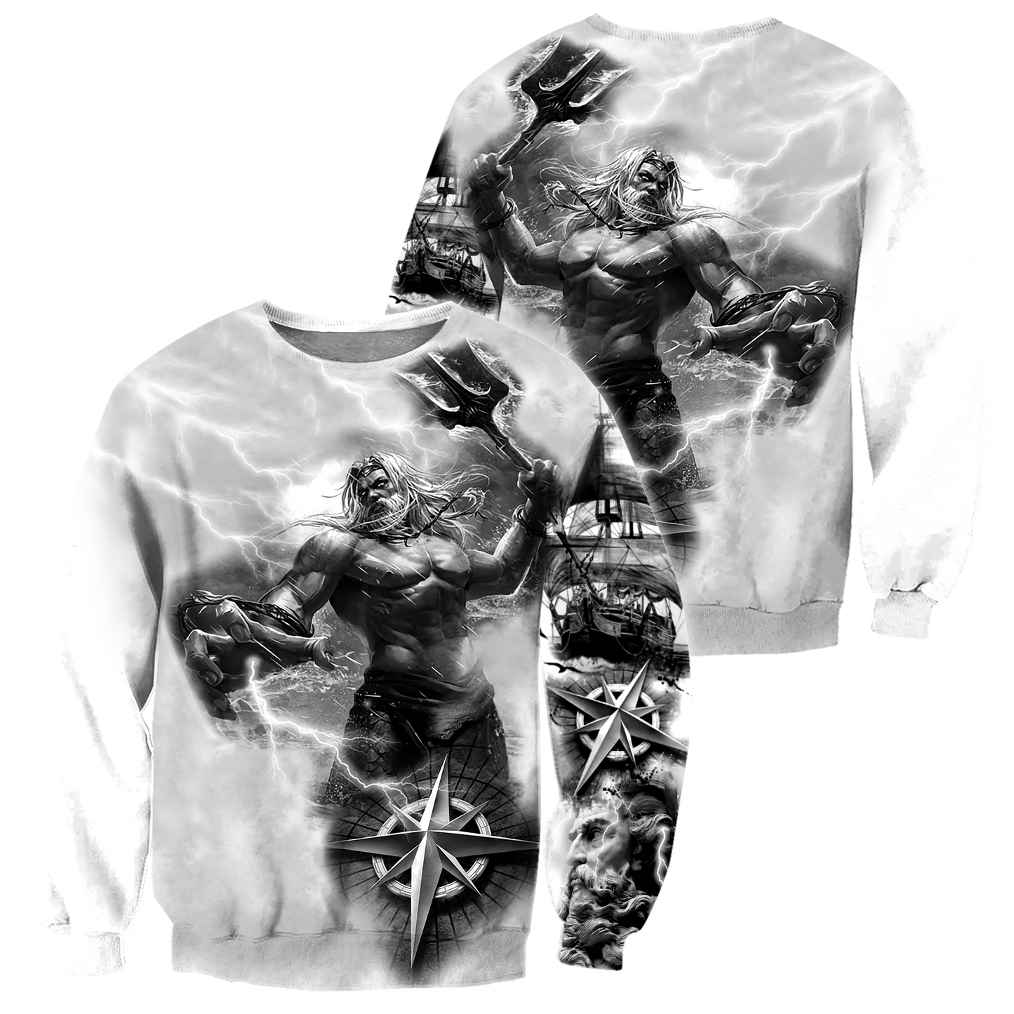Poseidon Tattoo 3D All Over Printed Shirts HAC040601