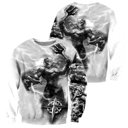 Poseidon Tattoo 3D All Over Printed Shirts HAC040601