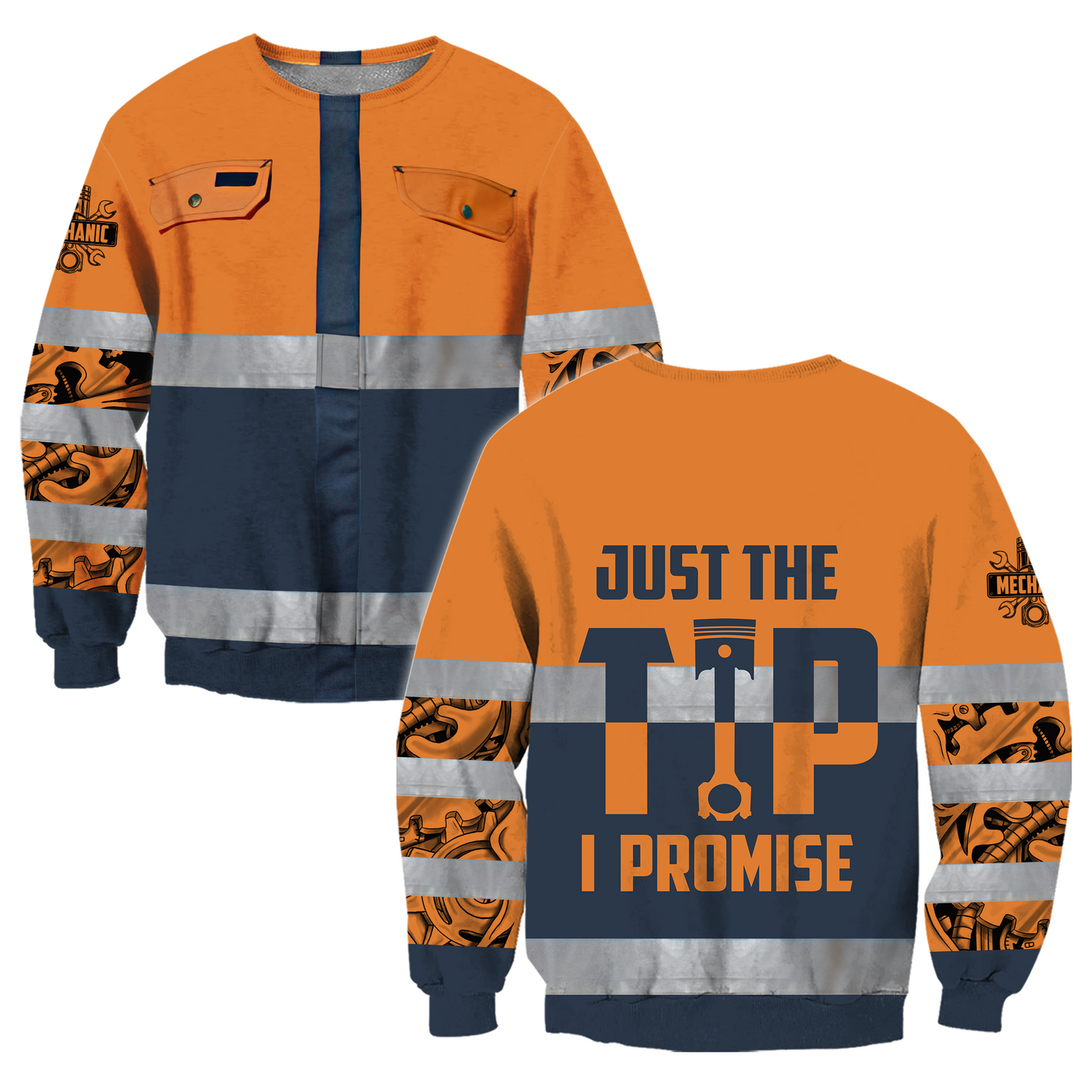 Mechanic 3D All Over Printed Hoodie For Men and Women TN