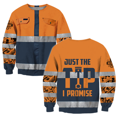 Mechanic 3D All Over Printed Hoodie For Men and Women TN