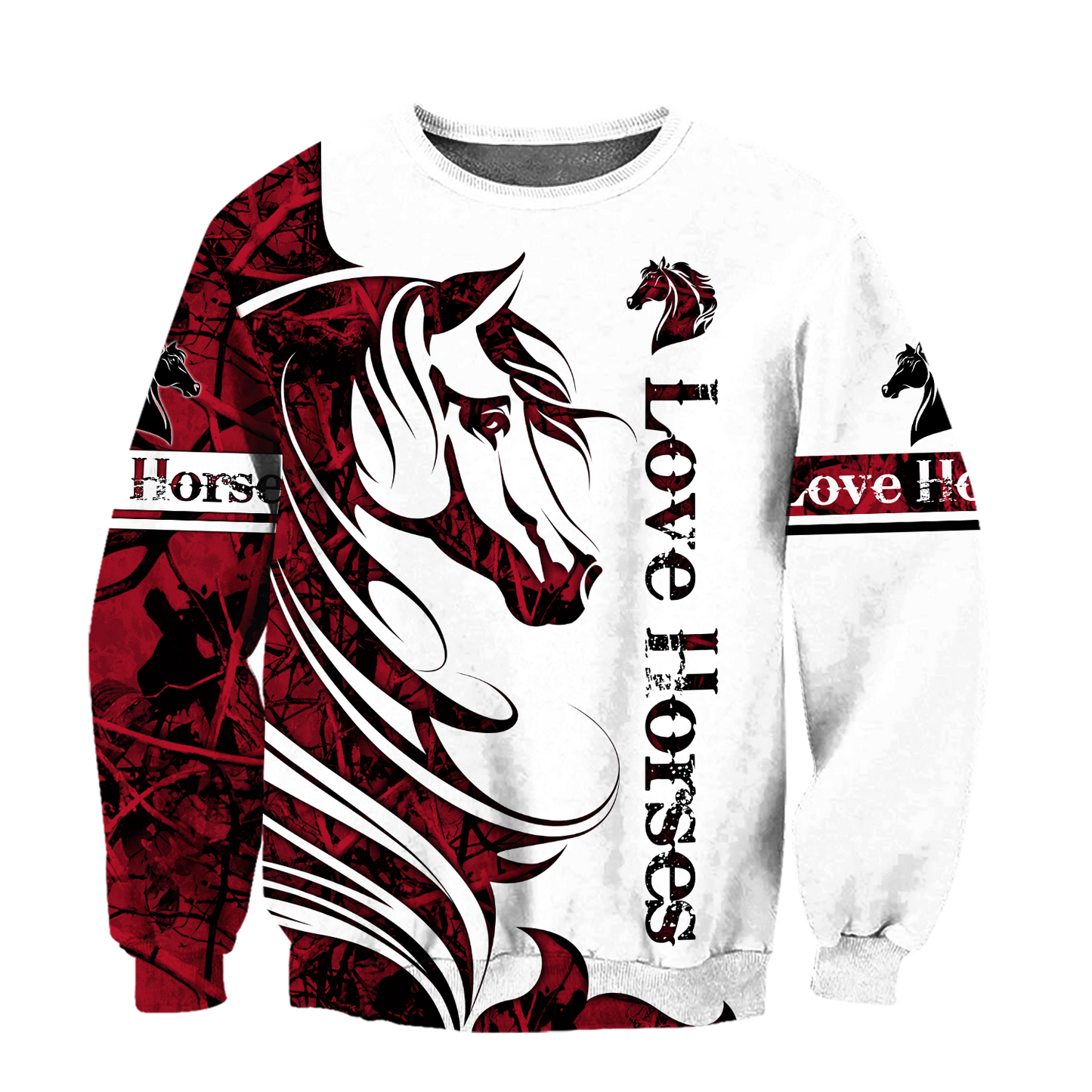 Horse Camo Red 3D All Over Printed Shirts Pi050501S1 - Amaze Style™-Apparel