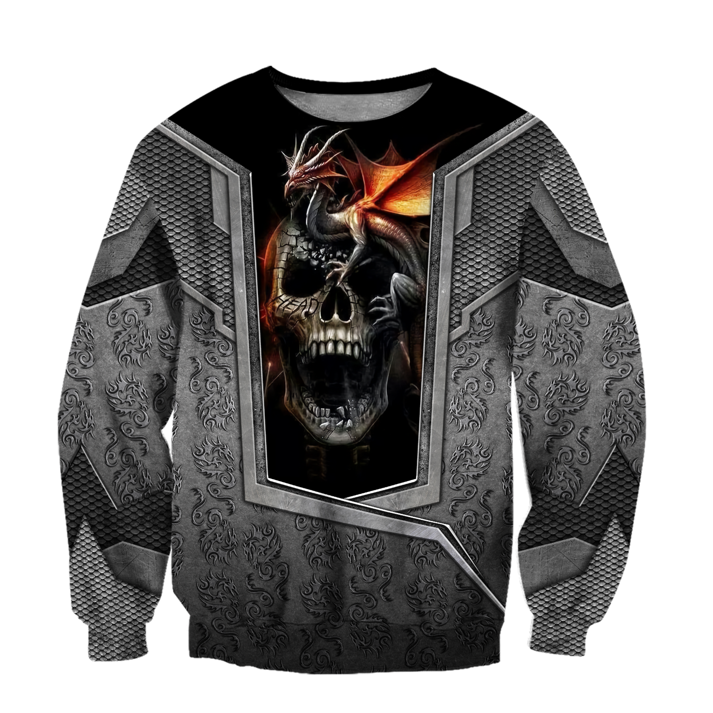 3D Tattoo and Dungeon Dragon Hoodie HAC020112-Apparel-NM-Sweater-S-Vibe Cosy™