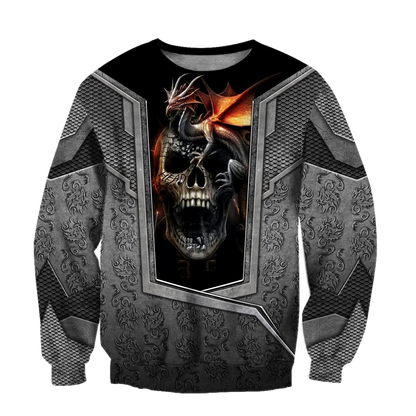 3D Tattoo and Dungeon Dragon Hoodie HAC020112-Apparel-NM-Sweater-S-Vibe Cosy™