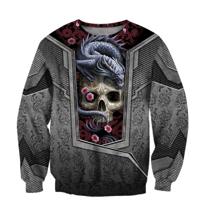 3D Tattoo and Dungeon Dragon Hoodie HAC020110-Apparel-NM-Sweater-S-Vibe Cosy™