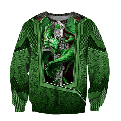 3D Tattoo and Dungeon Dragon Hoodie HAC27124-Apparel-NM-Sweater-S-Vibe Cosy™
