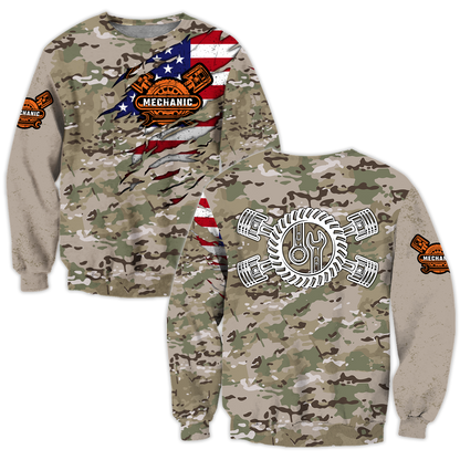 Mechanic Camo 3D All Over Printed Hoodie For Men and Women TN