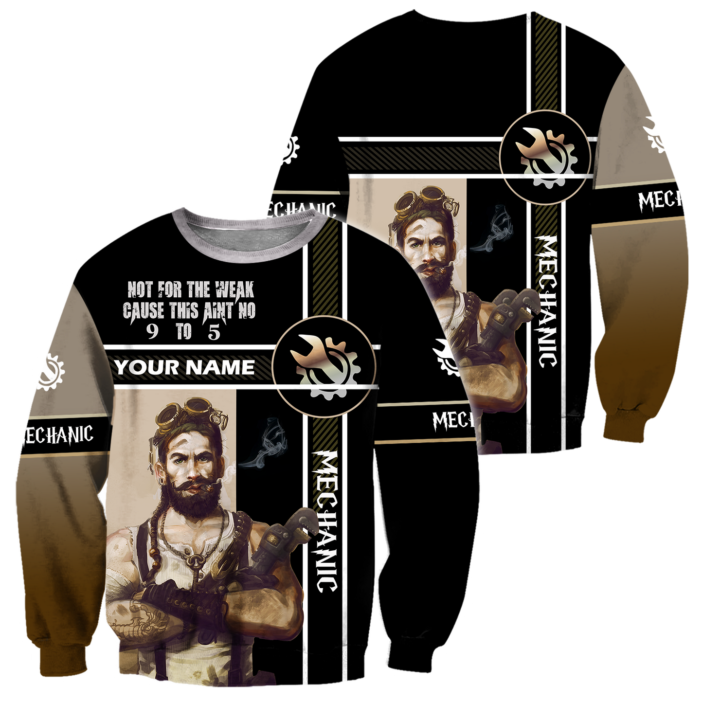 Mechanic Steampunk All Over Printed Hoodie For Men and Women TN