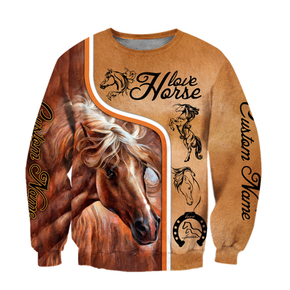 Personalized Love Horse 3D All Over Printed Unisex Shirts Pi112038