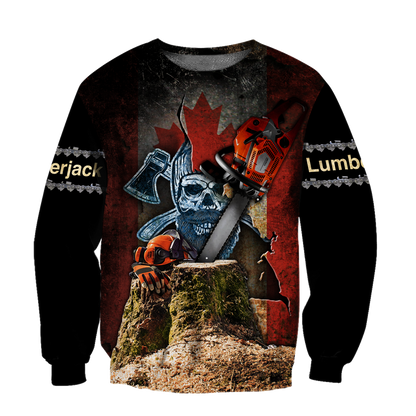 Beautiful Chainsaw Canadian Flag Art 3D All Over Printed Shirts Pi281102 - Amaze Style™-Apparel