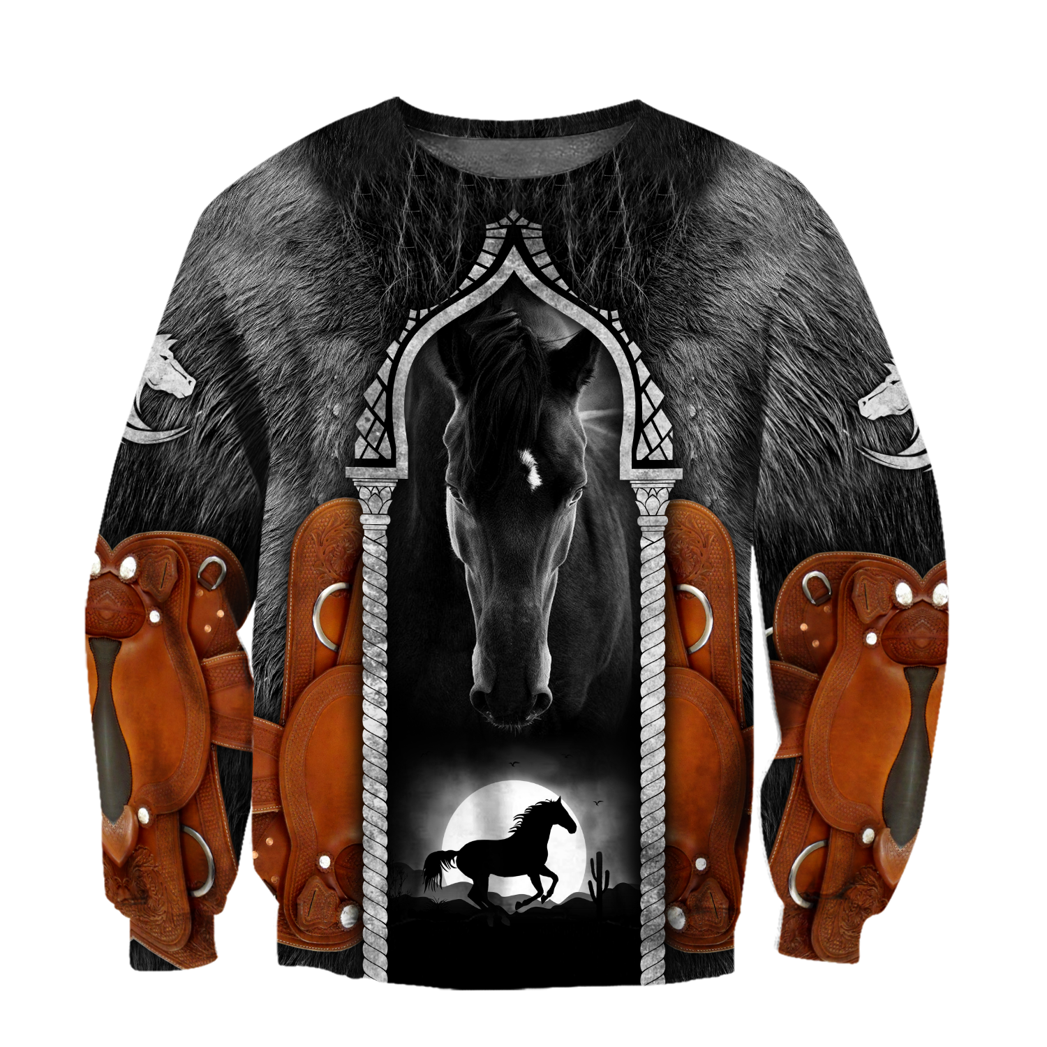 Beautiful Horse 3D All Over Printed shirt for Men and Women Pi080101-Apparel-MP-Sweat Shirt-S-Vibe Cosy™