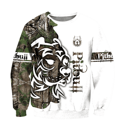 Pitbull Dog Camo 3D All Over Printed Unisex PL