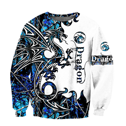 Blue Dragon 3D Hoodie Shirt For Men And Women