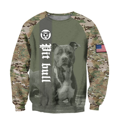 Pit Bull Camo Hoodie Shirt for Men and Women TN04102003