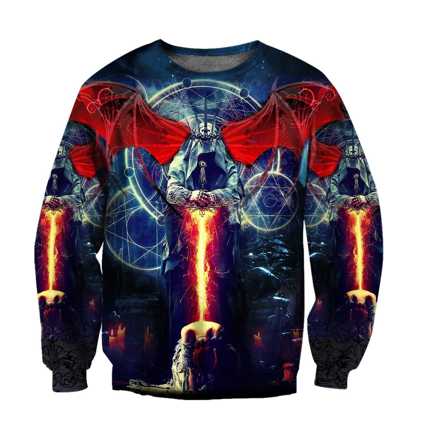 Death & Live Gothic Art  3D Over Printed Hoodie for Men and Women-ML