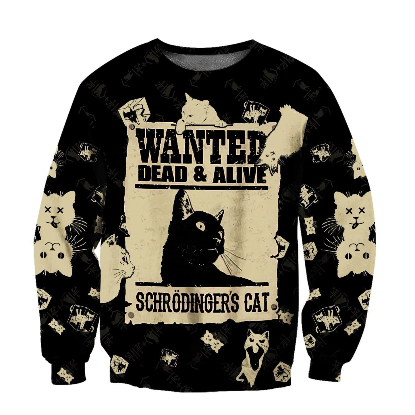 Schrodinger Cat Limited Edition 3D Printed Hoodie for Men and Women-ML