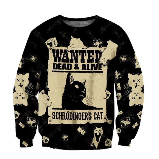 Schrodinger Cat Limited Edition 3D Printed Sweater for Men and Women-ML