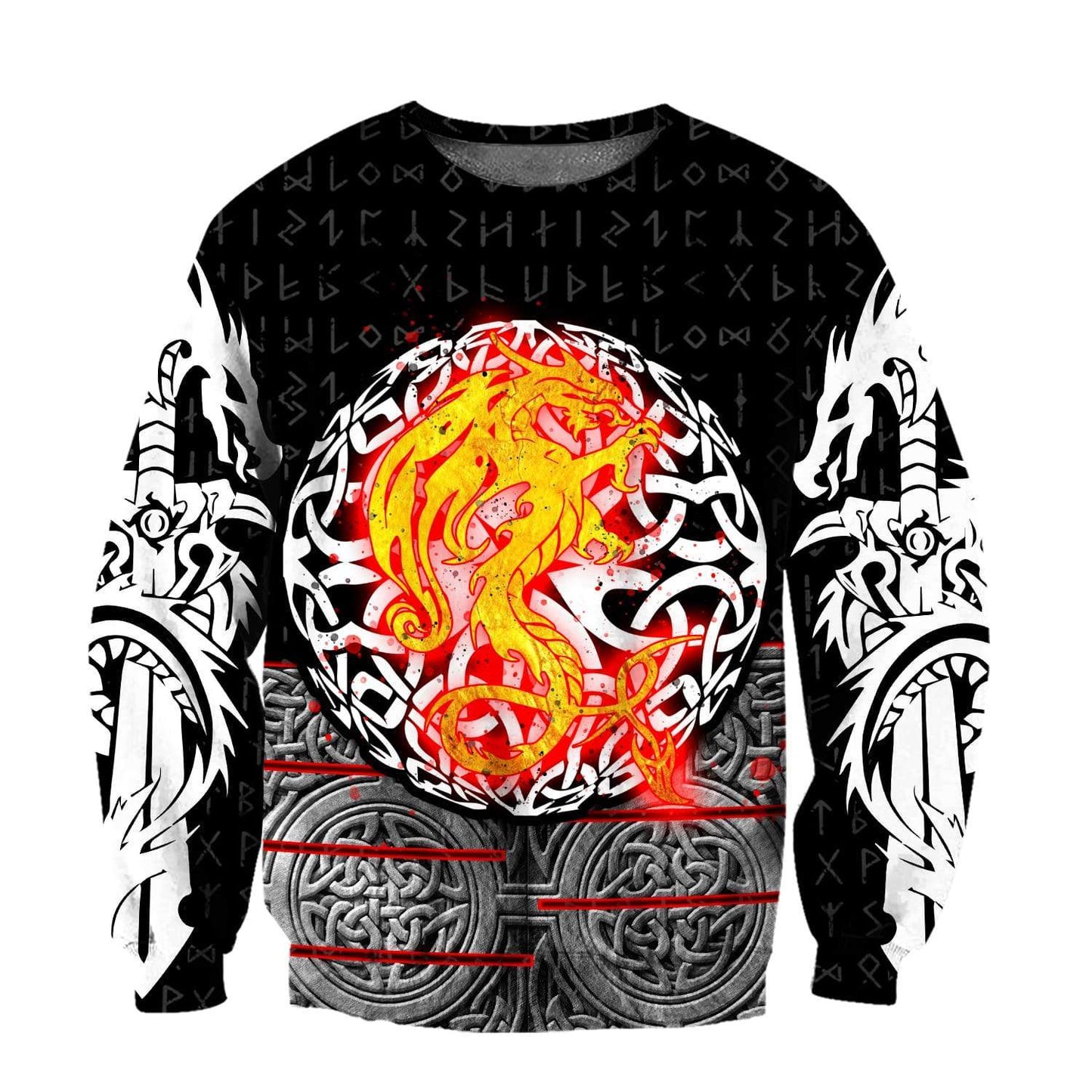 Nidhogg Viking Tattoo 3D Over Printed Hoodie Cloak for Men and Women-ML