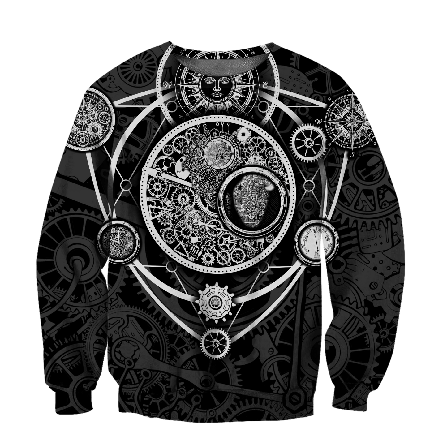 Steampunk Heart of Mechanic 3D Over Printed Hoodie for Men and Women-ML