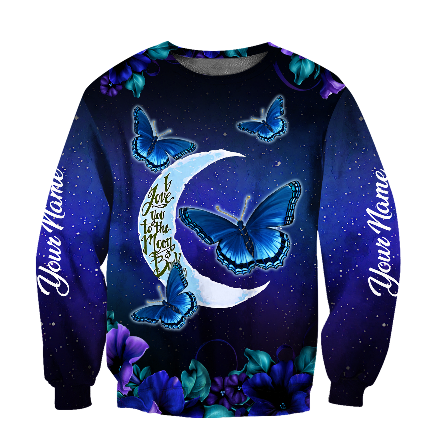 I Love You To The Moon And Back Custom Name Hoodie Shirt for Men and Women DQB09052003