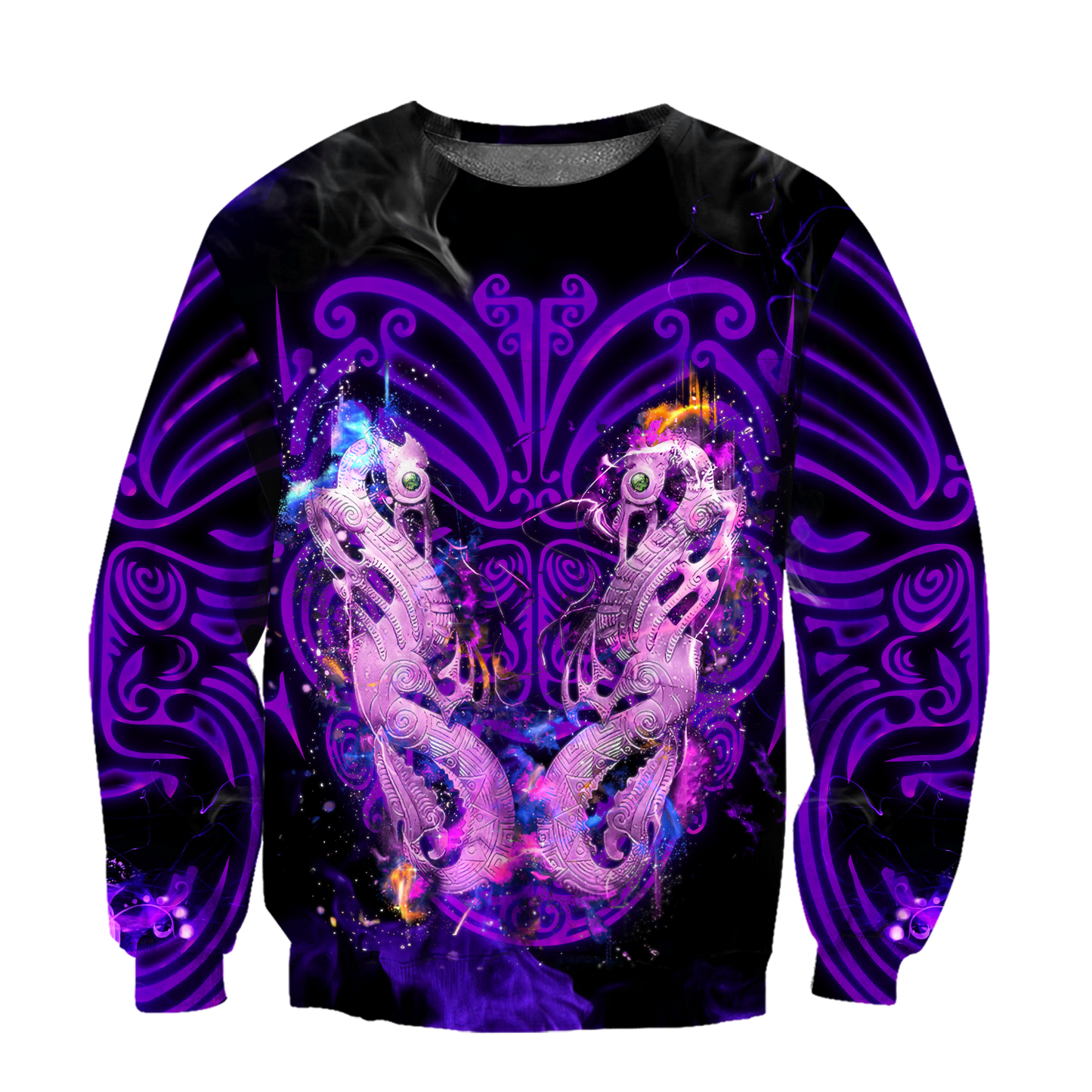 Maori moko manaia new zealand 3d all over printed shirt and short for man and women MH0407201