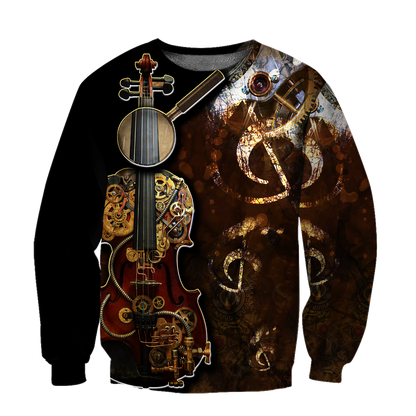 Steampunk Violin Mechanic All Over Printed Hoodie For Men and Women TN
