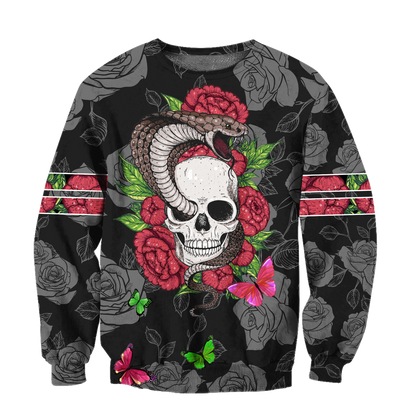 Snake love Skull red 3D all over printed for man and women QB05312003