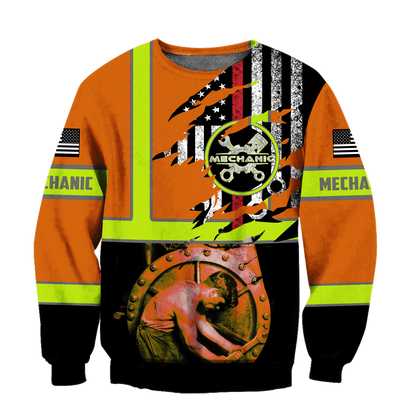 All Over Printed Mechanic Hoodie For Men and Women TN