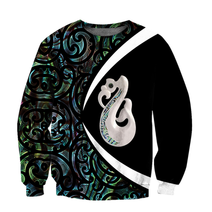 Aotearoa Manaia Silver Fern Paua Shell 3d all over printed shirt and short for man and women