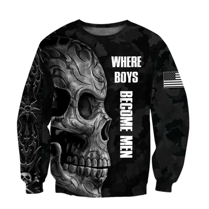 Love Skull tattoos balck 3D all over printed for man and women QB06062002
