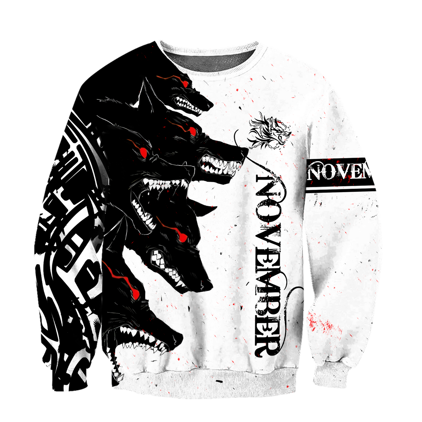 The Dark Wolf November 3D All Over Printed Unisex Deluxe Hoodie ML