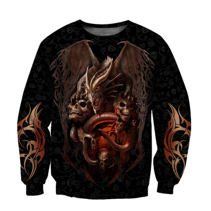 Love dragon skull 3D all over printed for man and women QB06172001