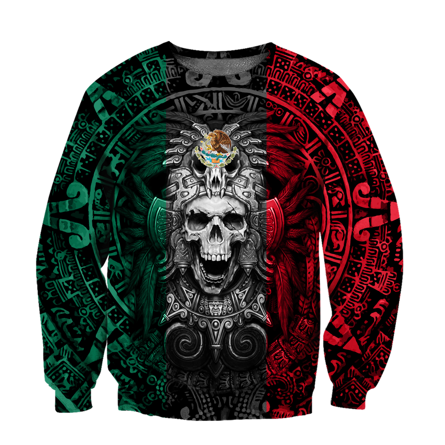 Mexican Aztec Warrior 3D All Over Printed Hoodie