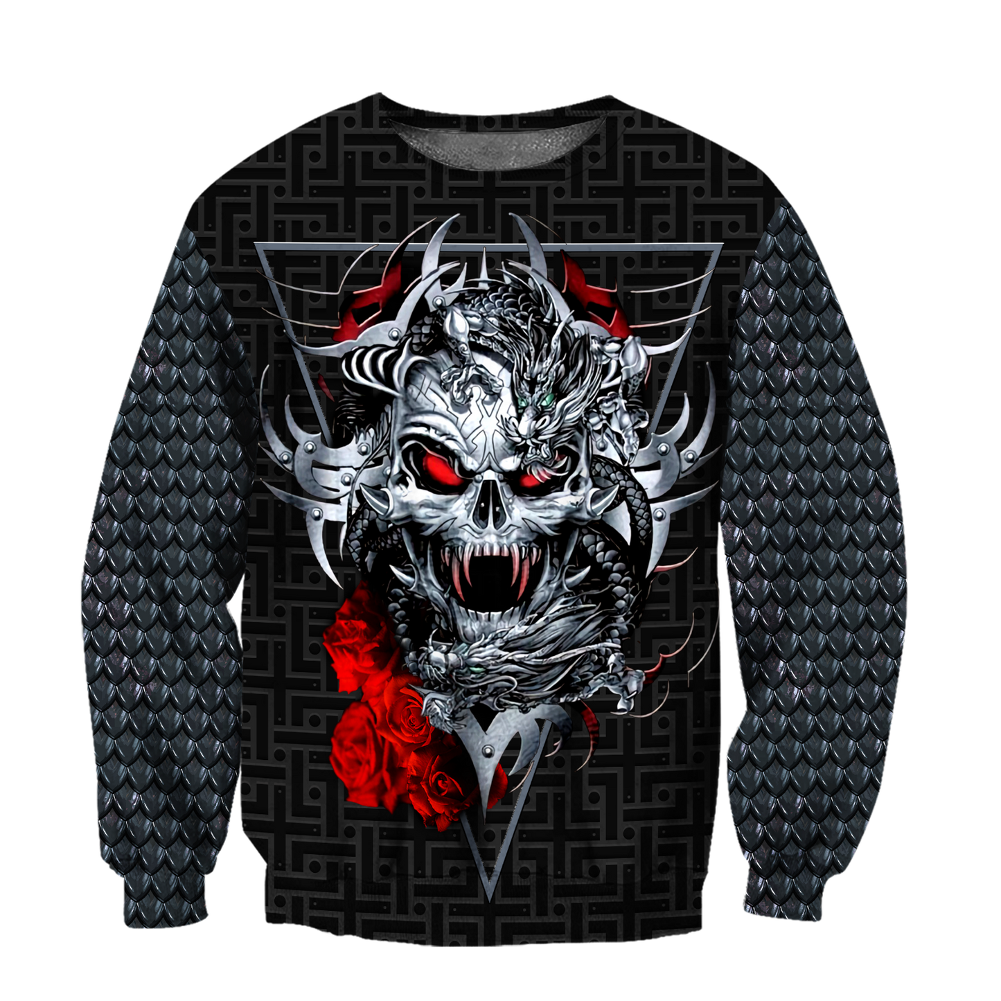 Love dragon Skull red 3D all over printed for man and women QB06152002