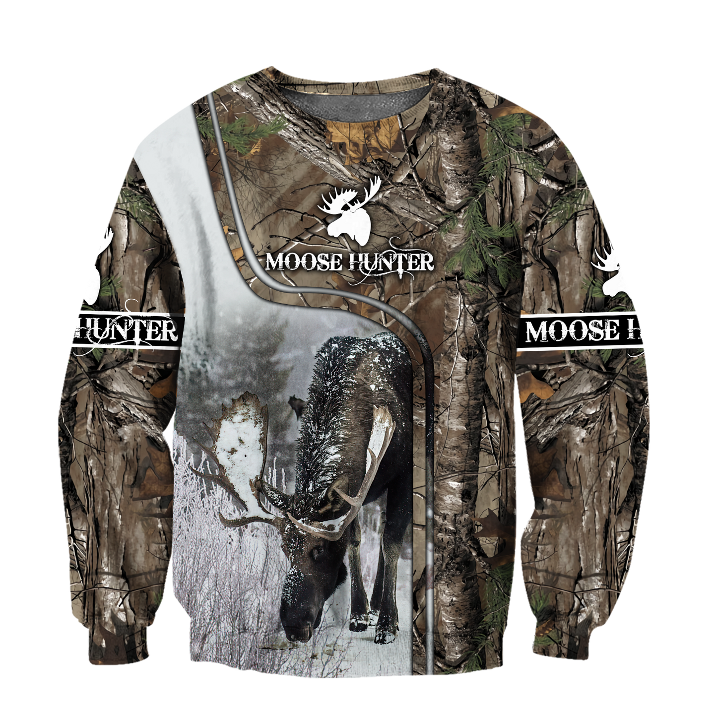 Pheasant Hunting Camo 3D Over Printed Unisex Deluxe Hoodie ML