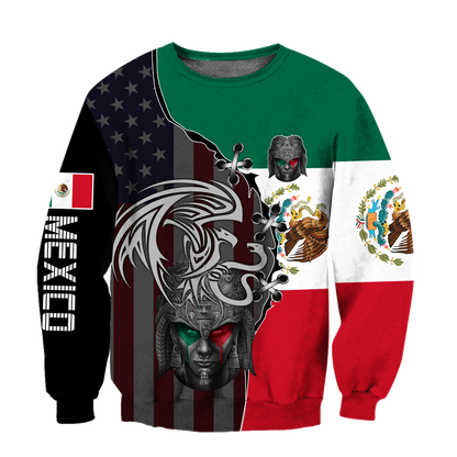 Mexico Aztec & Coat Of Arms 3D All Over Printed Hoodie Shirt Limited by SUN QB06232007