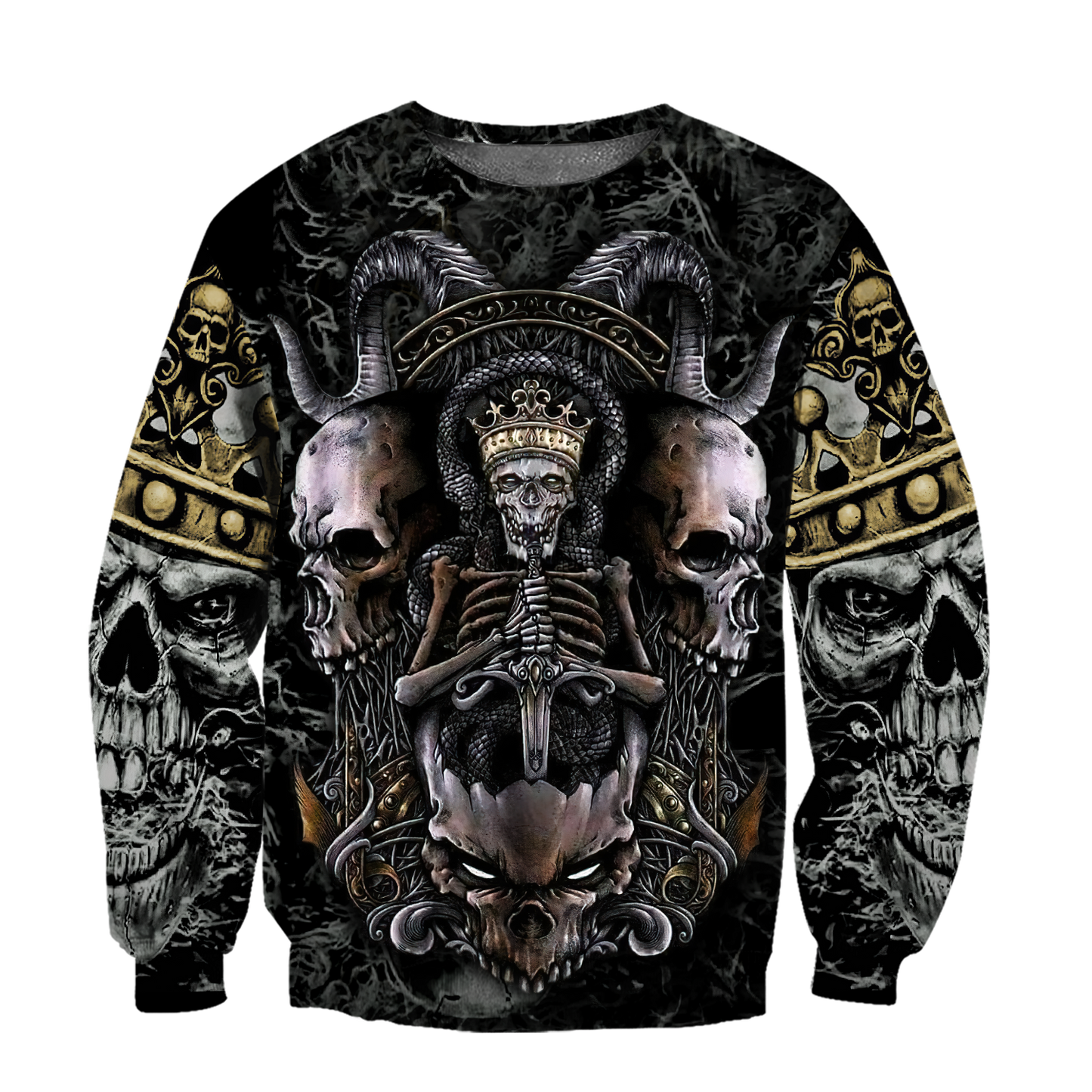 Premium Unisex All Over Printed Skull King Shirts MEI