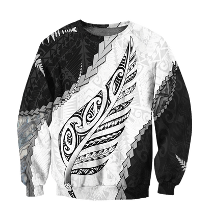 Paua Shell Maori Silver Fern New Zealand 3D Unisex Hoodie